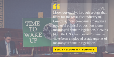 Sen. Whitehouse quote about "Chamber of Carbon"